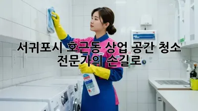 서귀포시 호근동 상업 공간 청소, 전문가의 손길로 ✨