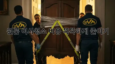 원룸 이사청소, 비용 똑똑하게 줄이기!