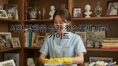 서천 장항읍 상가 청소업체 비교 가이드